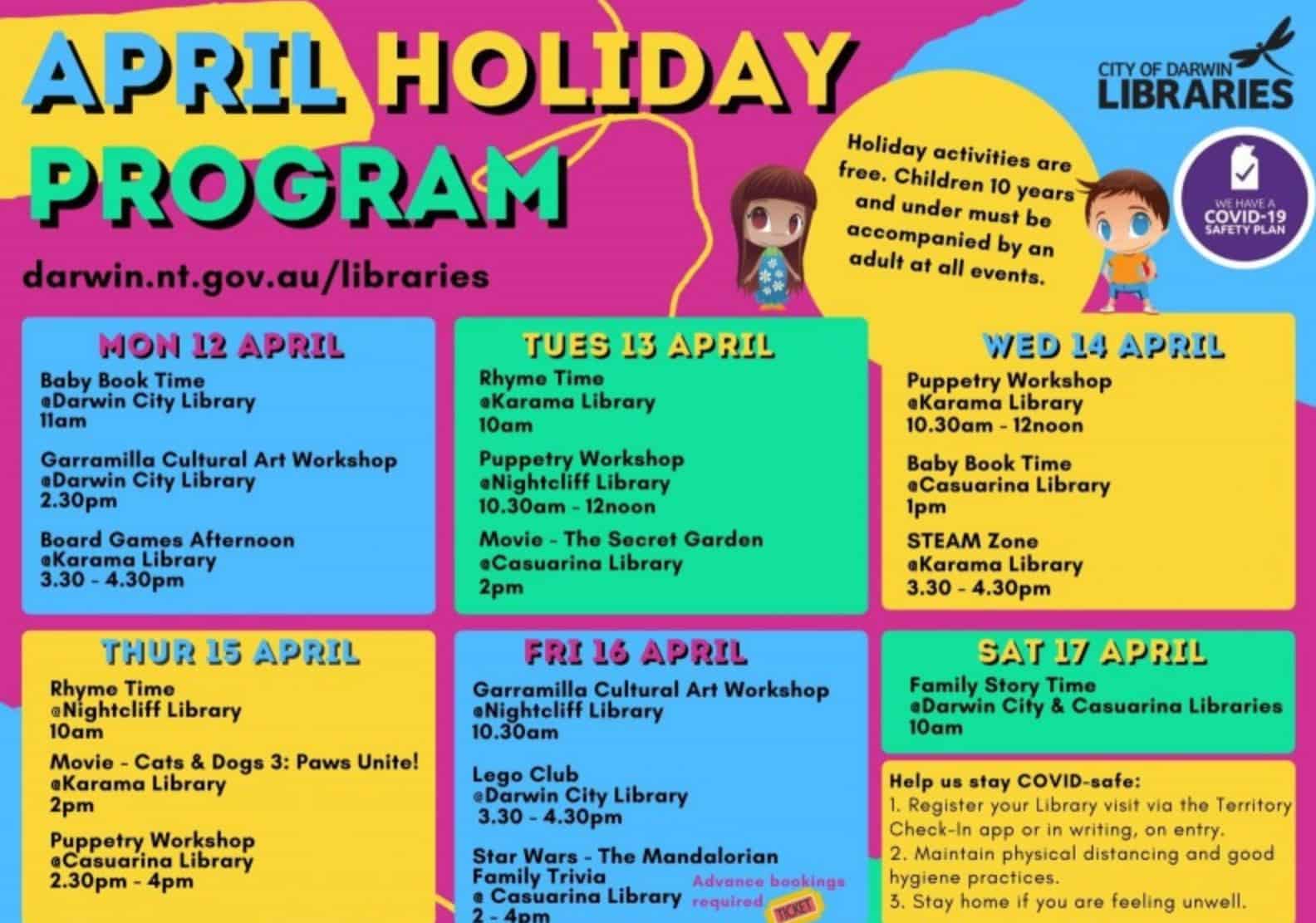 Darwin April School Holidays 2021